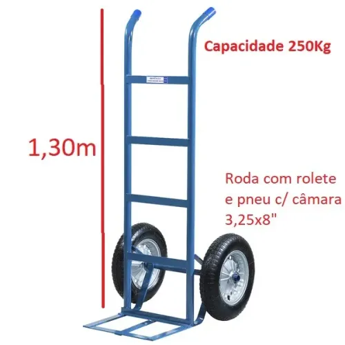 Carrinho de Carga Roletado 250Kg