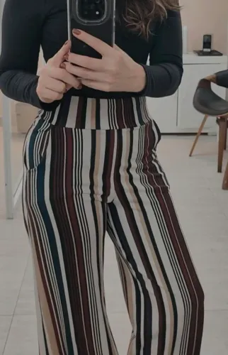 Calça listrada