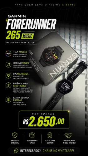 Relógio Garmin 265 music 