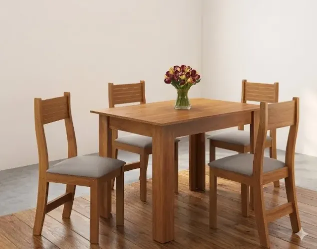 Mesa de Jantar Palace com Cadeiras Brisa Bronze - Pagamento no ato da entrega!