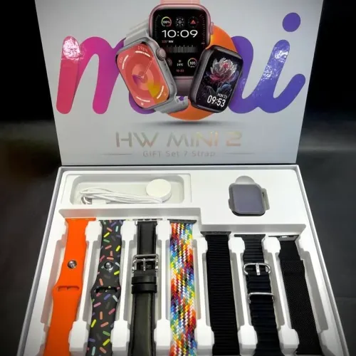Relógio smartwatch ultra mini 2 c/7 pulseiras