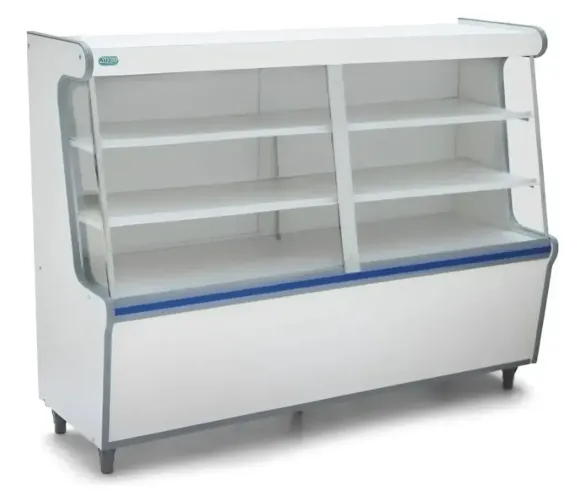 Balcão Seco Expositor Vitrine Vidro 1.40m para  Mercadinho Padaria Casa de Bolo