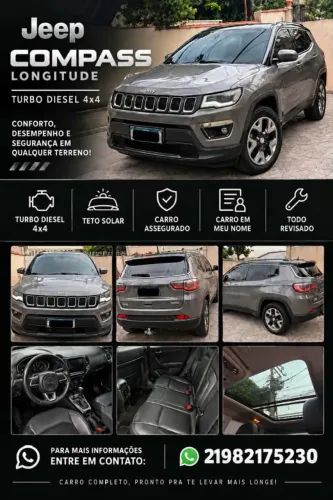 Jeep Compass Longitude 2.0 4X4 Dies. 16V Aut. 2019