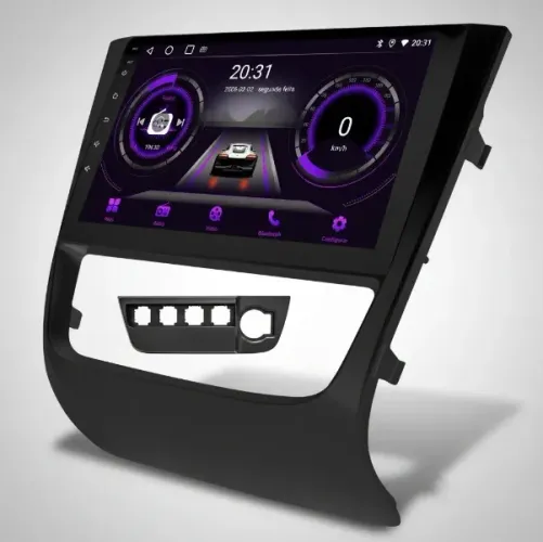 Central Multimídia Android 9 Pol. Carplay/A. Auto Gol,Saviero,Voyage G6 2012 a 2016