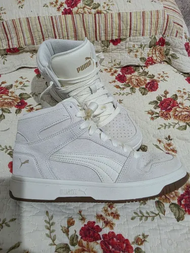 Tênis Puma Rebound LayUp Pearl Cano Alto (Original) - Impecável!