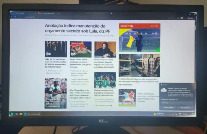 Monitor Office VX PRO VX215X 21,5" FHD, 60Hz, 8ms, VGA/HDMI - Tela com detalhe
