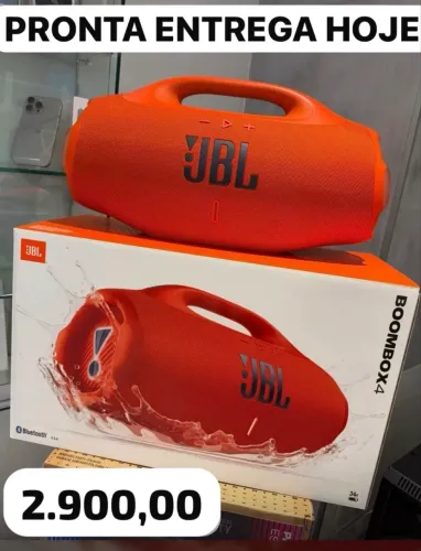 Jbl Boombox 4 laranja nova comprado no Matheus - não foi usada - garantia jbl 1 ano