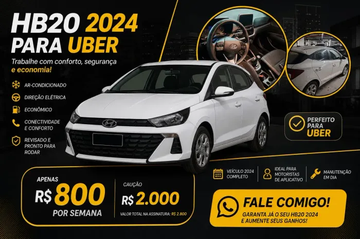 ALUGO HB20 2024 PARA UBER/APP
