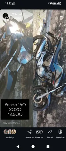 Vendo moto 160