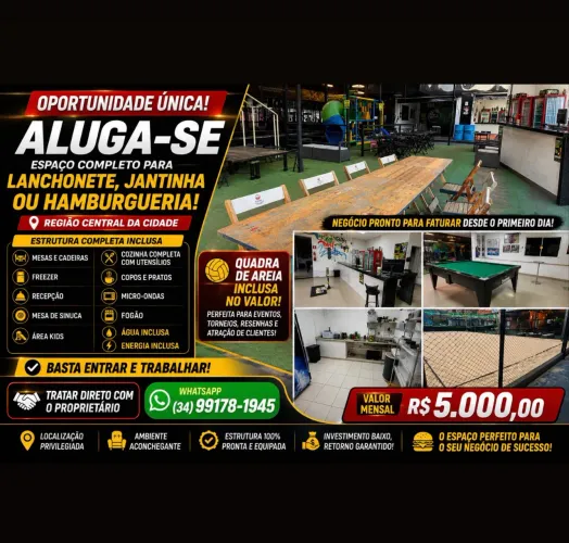 Alugo Quadra de Areia e Bar - Tudo Incluso