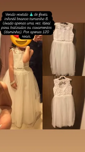 Vestido branco infantil