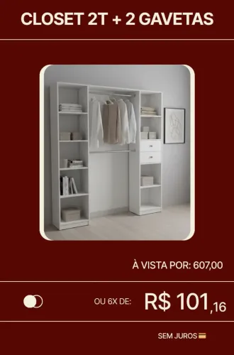 Maio do closet em mdf entrega grátis 