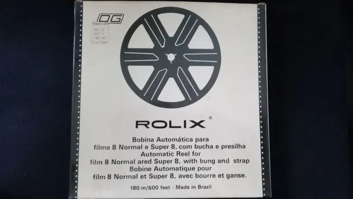 Carretel Filme Super-8 Rolix 600 pés NOVO na caixa (lacrado)