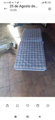 Cama de acapamento dobrável