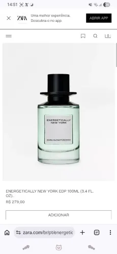 Perfume Zara Energetically New York