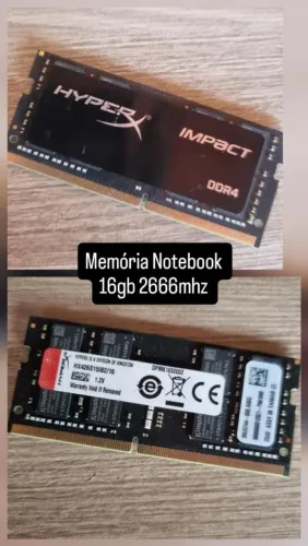 Memória ram ddr4 16gb 2666mhz HyperX Notebook 