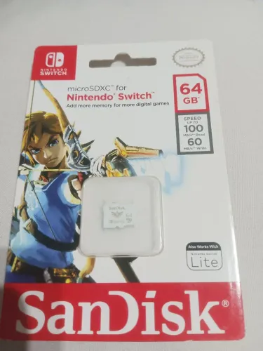 Cartão de Memória SanDisk 64GB Nintendo Switch (Original Lacrado), LEIA O ANÚNCIO