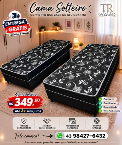 Cama box solteiro a pronta entrega