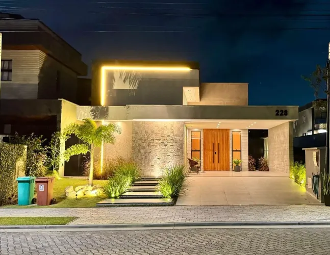 Casa plana no Terras Alphaville lote nascente com 4 quartos pronta para morar, Alphaville