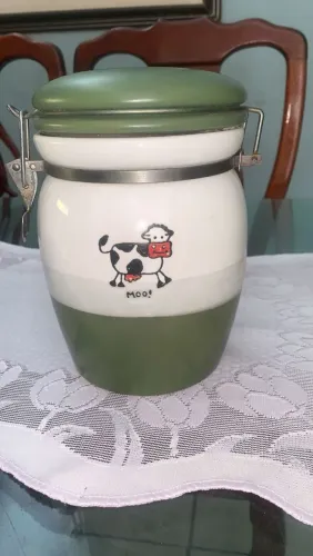Porta mantimentos de porcelana 