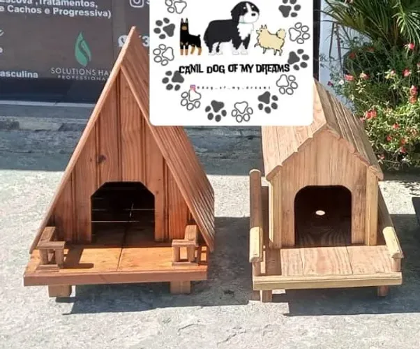 Casinhas pet de madeira maciça
