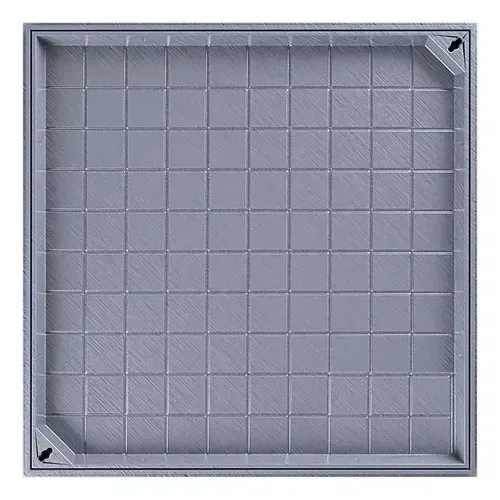 Tampão tamanho 60x60 oculta em alumínio .