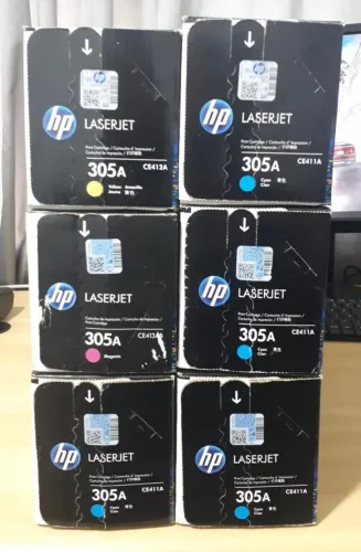 Lote Toners HP 305A (CE411A, CE412A, CE413AB) - Oportunidade