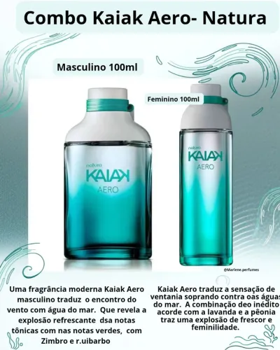 Combo Kaiak Aero Natura masculino e feminino 