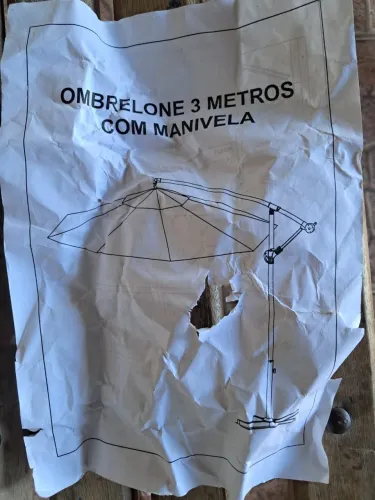 Ombrelone 3 metros com manivela