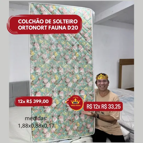 PROMOÇÃO URGENTE - Colchão SOLTEIRO Fauna Ortonorte por apenas 12x R$33,25