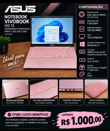 Vende-se notebook Asus