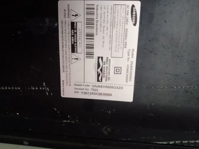 Tv Samsung 46 polegada tela quebrada 