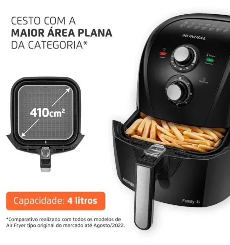 Fritadeira sem óleo Air Fryer Mondial