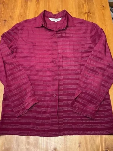 blusa christian dior bordô seda manga longa 100% original 