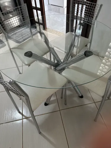 Mesa Tampo de vidro Milano