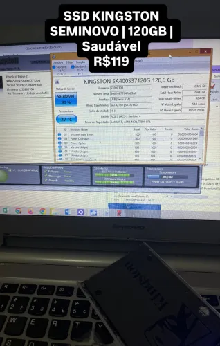 Ssd 120gb kingston seminovo