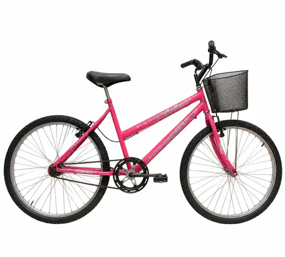 Bicicleta Cairu aro 26 com cesta. Está parada há algum tempo