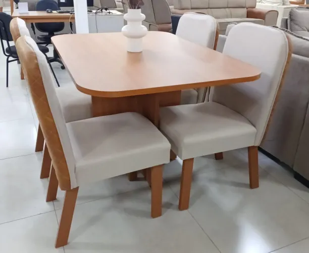Mesa de Jantar 130x90 4 Lugares Pronta Entrega 
