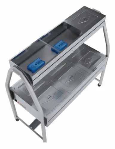 Buffet Self Service Carro Duplo 6 Cuba Quente 3 Fria 1/2x100