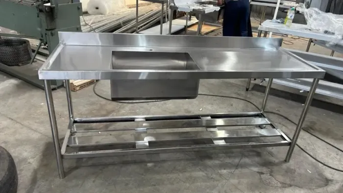 Pia Inox 0,90m Cuba Profissional Compacta