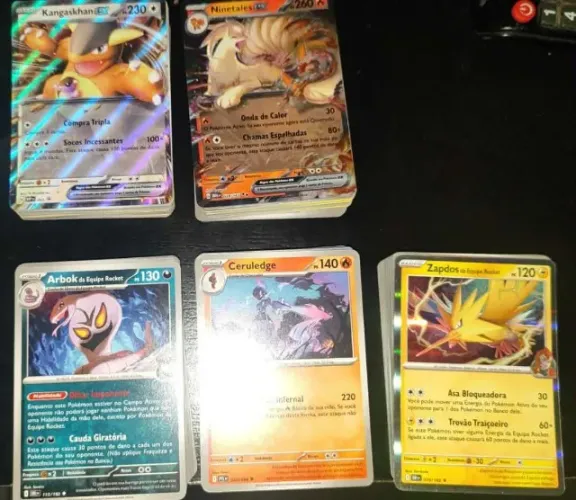 5 BARALHOS POKEMON + SLEEVES