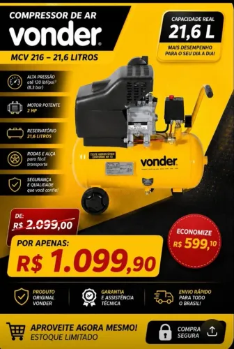 compressor de ar. novo no melhor preço