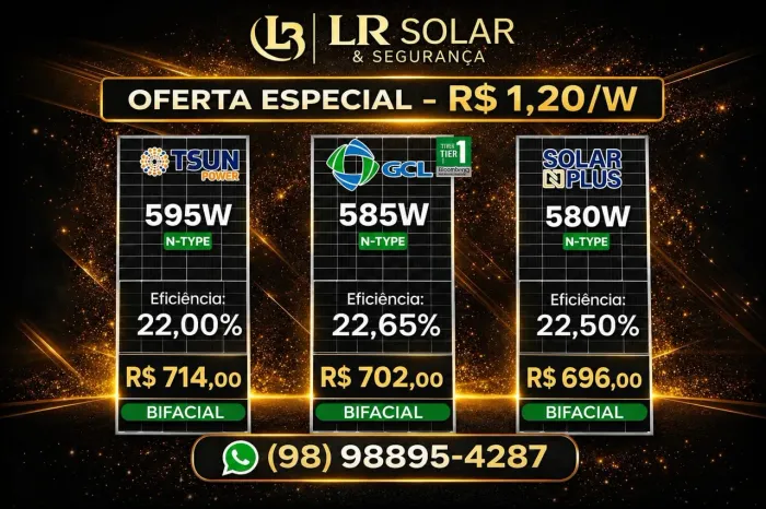 Placa Solar na promoção!