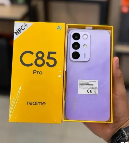 ?Realme C85 Pro 256/8 4G ?R$1.650,00 A VISTA ?Lilás ?Verde