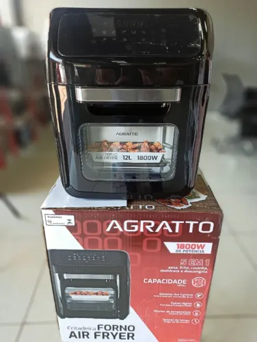 Fritadeira forno preta digital 12 litros 220v Agratto