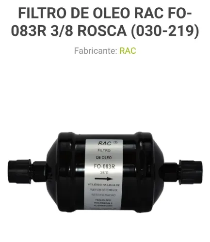 Filtro Óleo Rac 3/8 FO-303R-FI
