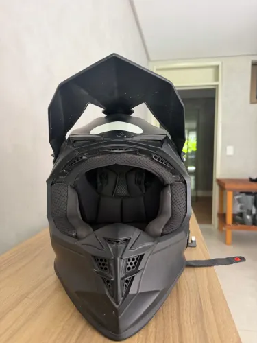 Capacete ASW R3 Solid Preto Fosco + Óculos 100% Strata