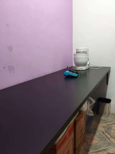 Balcão de madeira mdf preta 2,30cm por 0,70