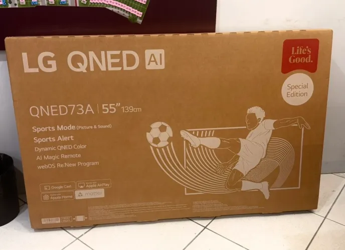 TV 55 NOVA NA CAIXA