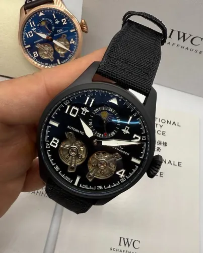 Relogio IWC PORTUGIESER YACTH CLUB TURBILHÃO Most. Preto LINHA PREMIUM